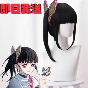 【送料無料】コスプレ 鬼滅の刃 ウィッグ 栗花落カナヲ つゆりかなを かつら アニメ ゲーム キャラクター 耐熱ウィッグ 仮装 ハロウィン