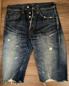 LEVI'S VINTAGE CLOTHING 47501-0049 ショーツ カスタマイズド 日本製 ヴィンテージ ダメージ加工