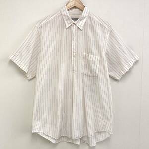 90s COMME des GARCONS HOMME 田中オム プルオーバー 半袖シャツ ストライプ ホワイト 白 コムデギャルソンオム 00s VINTAGE archive 1023