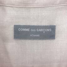 AD1998 田中オム COMME des GARCONS HOMME デカボタン リネン 半袖シャツ ピンク コムデギャルソンオム 90s VINTAGE archive 3040282_画像4