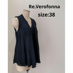 ヴェロフォンナ Re.Verofonna 2way ノースリーブ シャツ 38