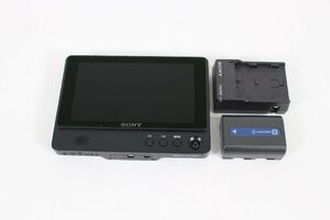 ■現状品■ SONY CLM-FHD5 LCDモニター　簡易チェック 映像○　充電器/バッテリー(消耗)付 傷み (2744648)