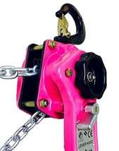 【新モデル】ピンク色 レバーホイスト 750kg 0.75ton 1.5m [LEVER HOIST]チェーンホイスト 手動式 荷締機［荷締め 荷締め機 レバーブロック_画像3