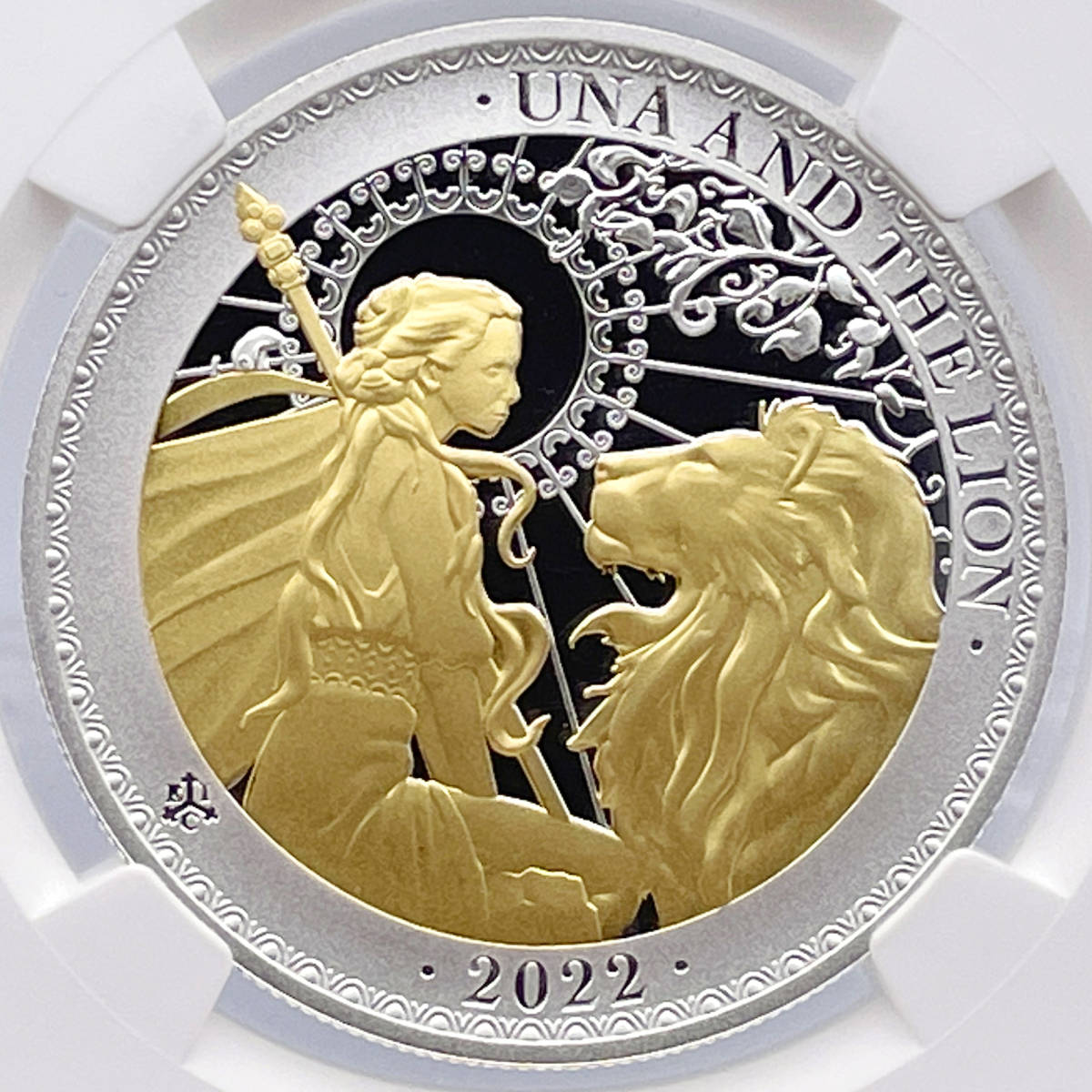 2022 イギリス領 セントヘレナ ウナとライオン 金貨 PF70UC 初期発行