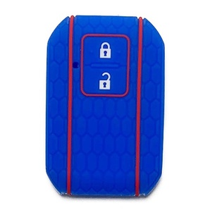 新品 スズキ キーカバー シリコン 2ボタン ブルー 青 キーケース スマートキー SUZUKI ワゴンR スイフト ジムニー ハスラー 送料無料の画像1