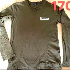 170 ARMY Tシャツ　カーキ