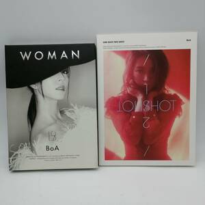 t1886 送料無料 BOA ボア BoA 2点セット CD WOMAN ONE SHOT TWO SHOT 写真集 韓流 K-POP 韓国歌手 現状品 中古品 音楽