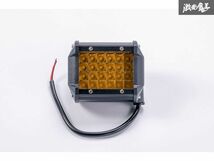 新品 WANGAN357 4インチ LED イエロー ワークライト フォグ　四角 作業灯 投光器 2個セット サイズ：横98mm_画像4