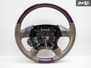 ホンダ純正 DBA-RR1 エリシオン 2004/05 ステアリング ハンドル ウッドコンビ スイッチ付 即納 棚2D4D