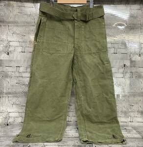 40s 50s フランス軍 Mortorcycle Over Pants モーターサイクルパンツ ミリタリー ユーロ カーキ 店舗受取可