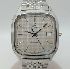 【ジャンク】 OMEGA SeaMaster オメガ シーマスター クォーツ メンズ 腕時計 196.031 デイト ヴィンテージ アンティーク 電池交換済