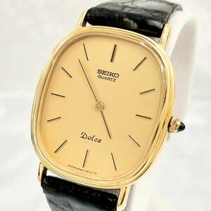 SEIKO セイコー DOLCE ドルチェ クォーツ 電池式 6020-4040 14kt トノー メンズ ボーイズ ゴールド 時計