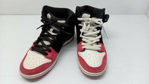 ★ NIKE ナイキ スニーカー NIKE × UPSIDE SB DUNK HIGH PREMIUM 313171-061 サイズ26cm レッド×ブラック 通年