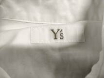 Y’s ワイズ Yohji Yamamoto ヨウジヤマモト YD-B12-001 長袖シャツ ブラウス ホワイト コットン 日本製 店舗受取可_画像3
