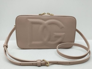 DOLCE&GABBANA Logo Crossbody Bag BB7289 ショルダーバッグ レザー レディース ベージュ系 イタリア製 タグ 証明書カード 保存袋あり