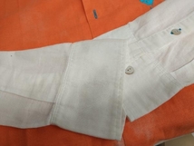 長袖シャツ maxsix オレンジ × ホワイト ドクロ Lサイズ 日本製_画像4