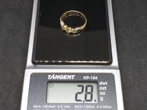K18 18金 YG Pt900 ダイヤモンド リング 指輪 イエローゴールド プラチナ D0.3ct 2.8g #5.5 店舗受取可_画像8