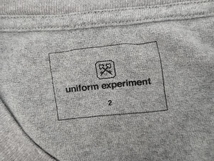 ☆UNIFORM EXPERIMENT ユニフォーム エクスペリメント UFM 半袖Tシャツ 20ss サイズ2 杢グレー 店舗受取可_画像8