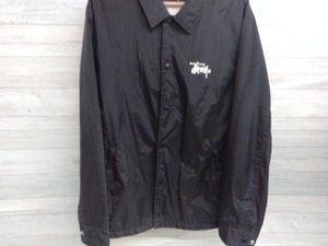 STUSSY 115290J COACH JACKET BACK LOGO BLACK ストゥーシー コーチジャケット バックロゴ ブラック サイズL