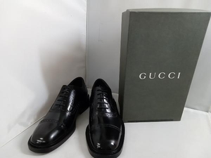 GUCCI グッチ　ドレスシューズ　ストレートチップ 靴　ブラック　黒　キズ有り　サイズ約24.5cm 付属品有り