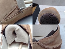 UGG/アグ UPSHAW/アップショウ 1014635 スリッポン モカシン スエード ラバーソール ウールボア サイズ 27cm 箱・替えボアインソール付_画像8