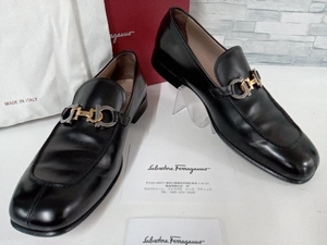 Salvatore Ferragamo サルヴァトーレ フェラガモ イタリア製 0741581ドレスシューズ ローファー 本革 ブラック 10EE 店舗受取可