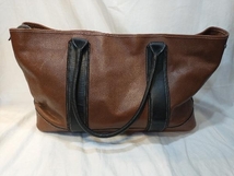 DELL’GA GENUINE LEATHER Tote Bag Made in Italy デルガ レザートートバッグ ブラウン 店舗受取可_画像2