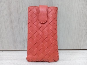 BOTTEGA VENETA／イントレチャート シガレットケース オレンジ系 店舗受取可