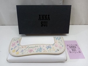 ANNA SUI アナスイ 長財布 牛革 311636 花柄 ホワイト