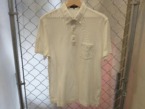 MACKINTOSH WHITE POLO SHIRT マッキントッシュ ホワイト 半袖 ボタンダウン ポロシャツ サイズ42 店舗受取可