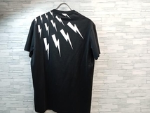 ブラック NEIL BARRETT ニールバレット OFF SET FAIR THUNDER TEE/BJT004S R520S 半袖Tシャツ_画像2