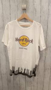 Hard Rock ハード ロック コットン ロゴ newyork 1 半袖Tシャツ ホワイト プリント L