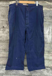 French Vintage la chaine des vosges cotton tsu il French work pants blue store receipt possible 