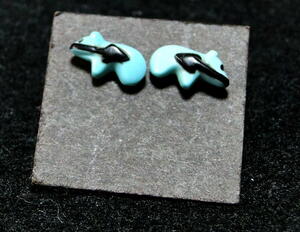 90's Vintage zni group earrings turquoise fe tissue including carriage 