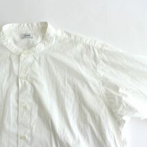 【美品】CIOTA スビンコットン タイプライター バンドカラーシャツ SUVIN シオタ サイズ4 白_画像3