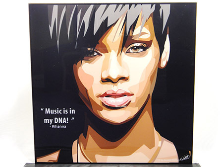 [Neu Nr. 36] Pop-Art-Panel Rihanna, Kunstwerk, Malerei, Porträt