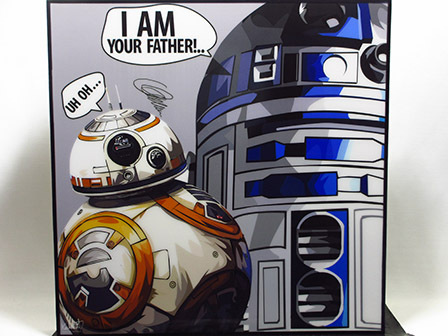 [Nouveau n° 435] Panneau Pop Art R2_D2 BB_8 Star Wars, Ouvrages d'art, Peinture, Portraits