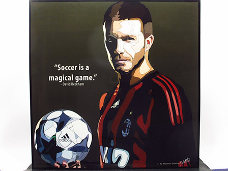 [New No. 295] Pop art panel David Beckham soccer, Artwork, Painting, Portraits