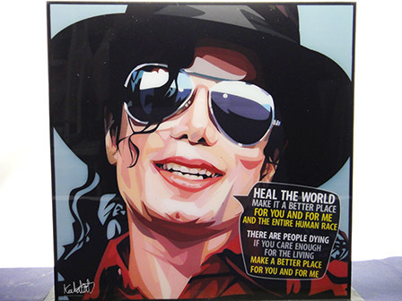 [Nouveau n°1] Panel Pop Art Michael Jackson, Ouvrages d'art, Peinture, Portraits