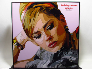 Art hand Auction [Nouveau n° 649] Panneau Pop Art Sharon Stone, Ouvrages d'art, Peinture, Portraits