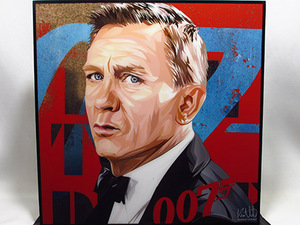 Art hand Auction [Nouveau n° 597] Panneau Pop Art James Bond Daniel Craig, Ouvrages d'art, Peinture, Portraits