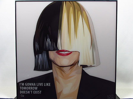 [Новый № 345] Поп-арт-панно Sia, произведение искусства, Рисование, Портреты