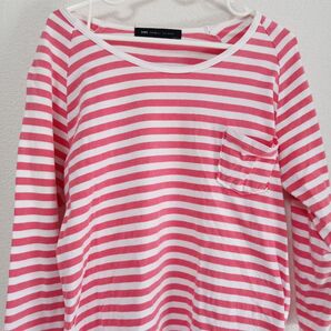 【オススメ!】シップス ボーダー 7分丈Tシャツ