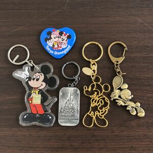 80 period 90 period Vintage Tokyo Disney Land Mickey Mouse key holder retro /35-37
