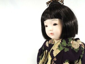  rice field side silk . work /[....]/ literary creation ichimatsu doll / bisque doll / height :37cm/ recognition paper / peace doll / ichimatsu doll / Japanese doll / girl / author thing / ornament / objet d'art / work of art 