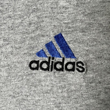 90s USA製 adidas パフォーマンス ロゴ 刺繍 半袖 Tシャツ L / 90年代 アメリカ製 オールド アディダス 霜降り グレー_画像5