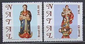 クリスマス　ブラジル　1983年　4種　聖母子　未使用