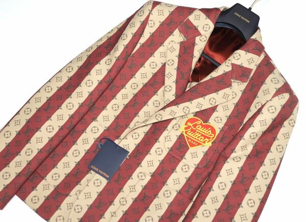 新品 22AW LOUIS VUITTON × NIGO モノグラムトランクストライプポケットジャケット 52 XL ルイヴィトン テーラード 定価497,200円