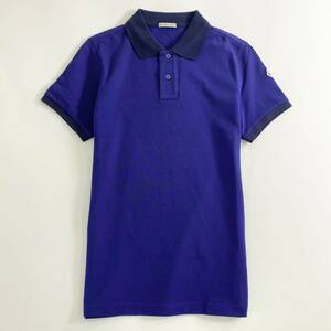 ◯6e19-4 未使用タグ付☆MONCLER モンクレール ロゴワッペンポロシャツ サイズS ネイビー MAGLIA POLO MANICA C マリアポロマニカ メンズ