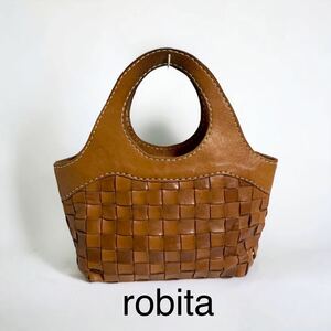  real leather made robita knitting leather bag mesh robita tote bag leather tote bag handbag bag BAG bag 